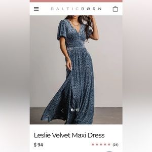 Leslie Velvet Maxi Dress - NWT*